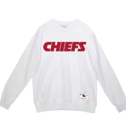 Mitchell & Ness Hoodies & Sweatshirts-Team Wordmark 1 Crew Kansas City Chiefs