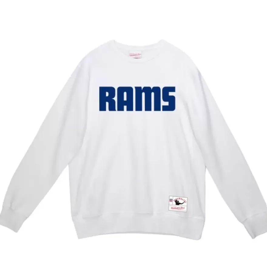 Mitchell & Ness Hoodies & Sweatshirts-Team Wordmark 1 Crew Los Angeles Rams