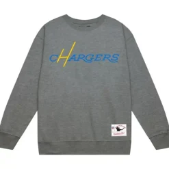 Mitchell & Ness Hoodies & Sweatshirts-Team Wordmark 1 Crew San Diego Chargers