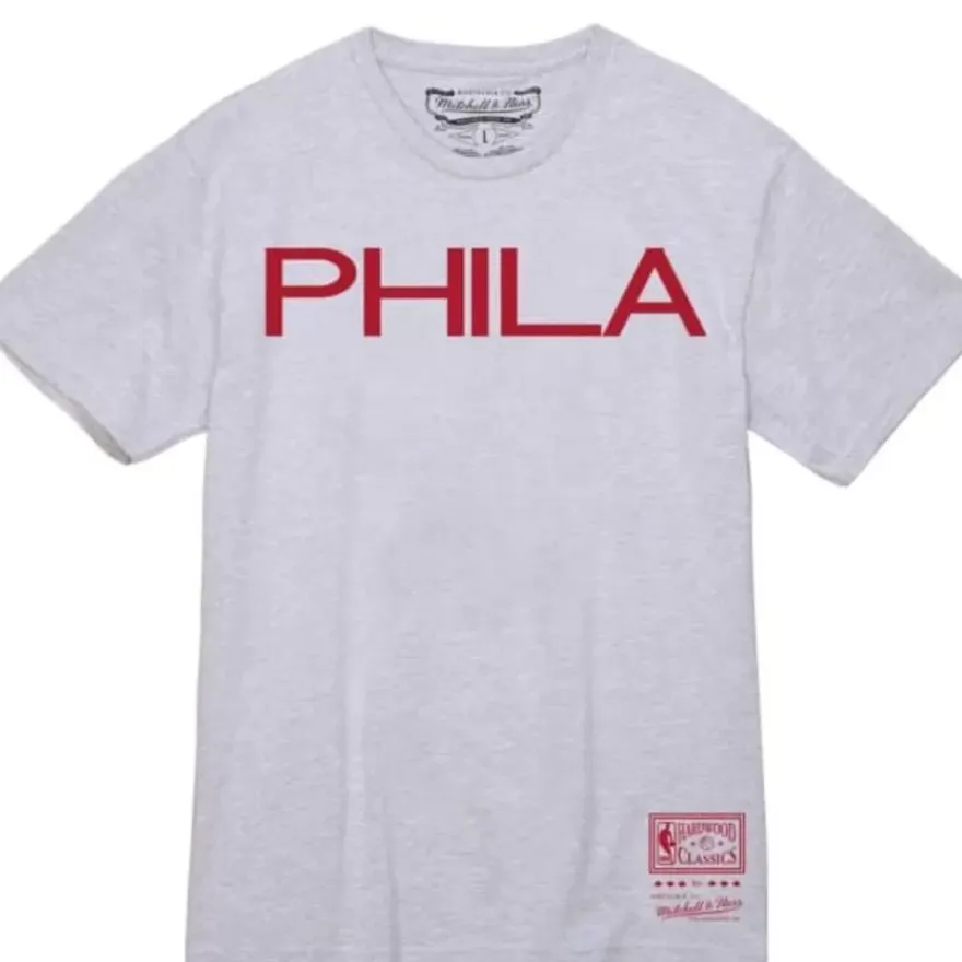 Mitchell & Ness T-Shirts & Tops-Team Wordmark 3 Tee Philadelphia 76Ers