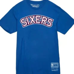 Mitchell & Ness T-Shirts & Tops-Team Wordmark 2 Tee Philadelphia 76Ers