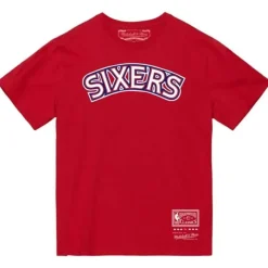 Mitchell & Ness T-Shirts & Tops-Team Wordmark 2 Tee Philadelphia 76Ers