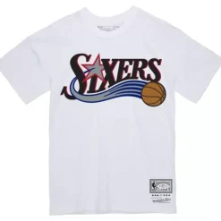 Mitchell & Ness T-Shirts & Tops-Team Wordmark 1 Tee Philadelphia 76Ers