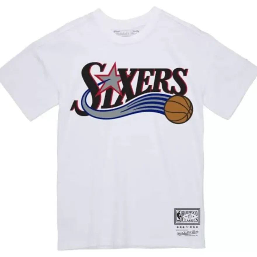Mitchell & Ness T-Shirts & Tops-Team Wordmark 1 Tee Philadelphia 76Ers