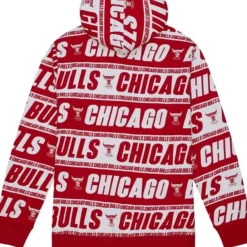 Mitchell & Ness Hoodies & Sweatshirts-Teamwrap Hoodie Chicago Bulls