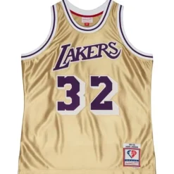 Mitchell & Ness Nba Swingman-75Th Anniversary Gold Swingman Magic Johnson Los Angeles Lakers 1984-85 Jersey