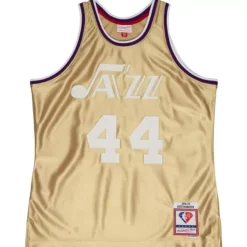 Mitchell & Ness Nba Swingman-75Th Anniversary Gold Swingman Pete Maravich Utah Jazz 1974-75 Jersey