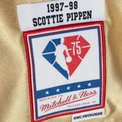 Mitchell & Ness Nba Swingman-75Th Anniversary Gold Swingman Scottie Pippen Chicago Bulls 1997-98 Jersey