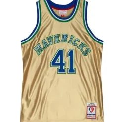 Mitchell & Ness Nba Swingman-75Th Anniversary Gold Swingman Dirk Nowitzki Dallas Mavericks 1998-99 Jersey