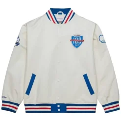 Mitchell & Ness Jackets & Outerwear-100Th Lightweight Satin Jacket Sacramento Kings