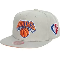 Mitchell & Ness Snapback-75Th Silver Snapback New York Knicks