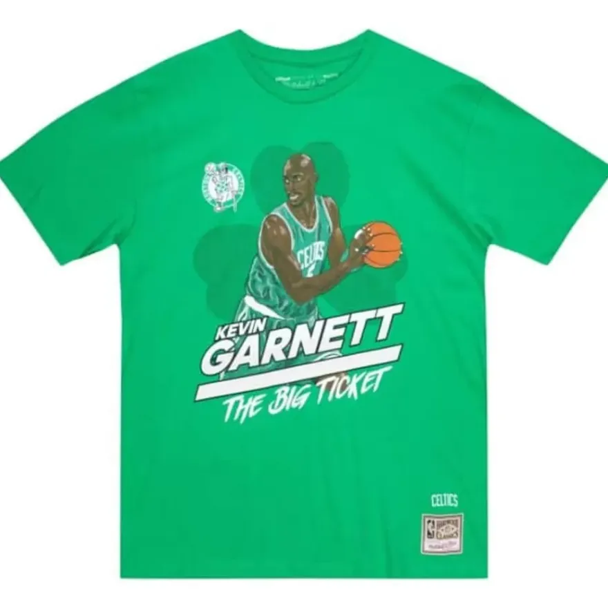 Mitchell & Ness T-Shirts & Tops-The Big Ticket Tee Boston Celtics Kevin Garnett