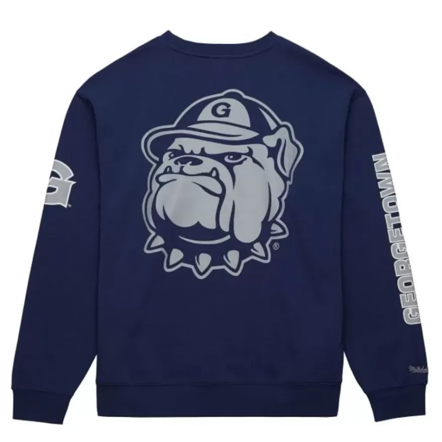 Mitchell & Ness Hoodies & Sweatshirts-There And Back Fleece Crew Georgetown University