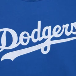 Mitchell & Ness Hoodies & Sweatshirts-There And Back Fleece Crew Current Logo Los Angeles Dodgers
