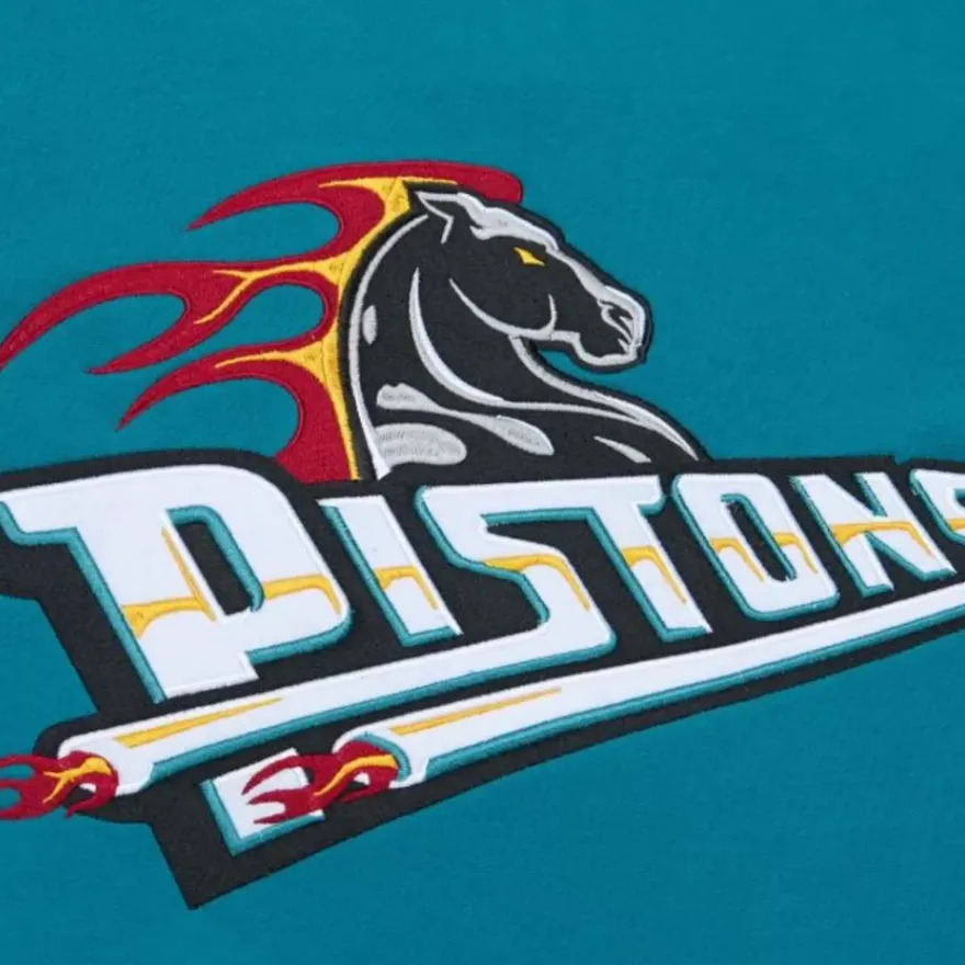 Mitchell & Ness Hoodies & Sweatshirts-There And Back Fleece Crew Detroit Pistons