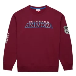 Mitchell & Ness Hoodies & Sweatshirts-There And Back Fleece Crew Current Logo Colorado Avalanche