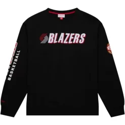 Mitchell & Ness Hoodies & Sweatshirts-There And Back Fleece Crew Portland Trail Blazers