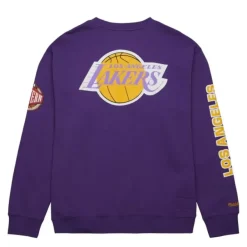 Mitchell & Ness Hoodies & Sweatshirts-There And Back Fleece Crew Los Angeles Lakers