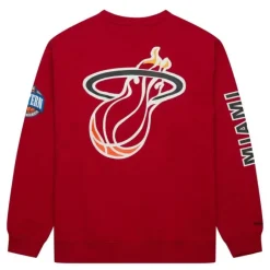 Mitchell & Ness Hoodies & Sweatshirts-There And Back Fleece Crew Miami Heat