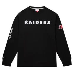 Mitchell & Ness Hoodies & Sweatshirts-There And Back Fleece Crew Oakland Raiders