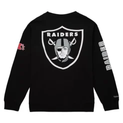 Mitchell & Ness Hoodies & Sweatshirts-There And Back Fleece Crew Oakland Raiders