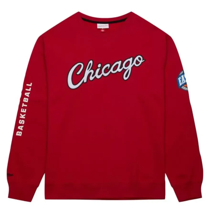 Mitchell & Ness Hoodies & Sweatshirts-There And Back Fleece Crew Chicago Bulls