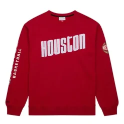 Mitchell & Ness Hoodies & Sweatshirts-There And Back Fleece Crew Houston Rockets