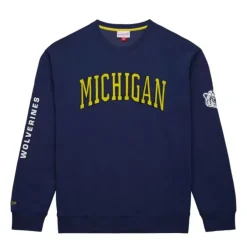 Mitchell & Ness Hoodies & Sweatshirts-There And Back Fleece Crew University Of Michigan