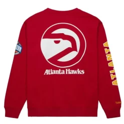 Mitchell & Ness Hoodies & Sweatshirts-There And Back Fleece Crew Atlanta Hawks