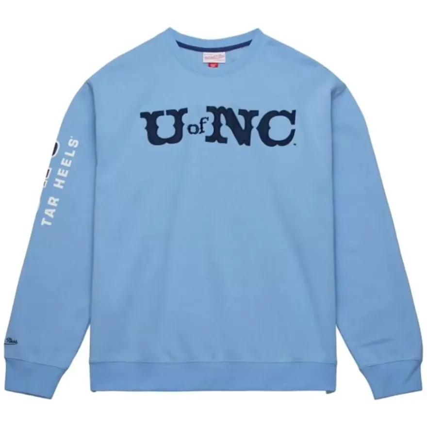 Mitchell & Ness Hoodies & Sweatshirts-There And Back Fleece Crew University Of North Carolina