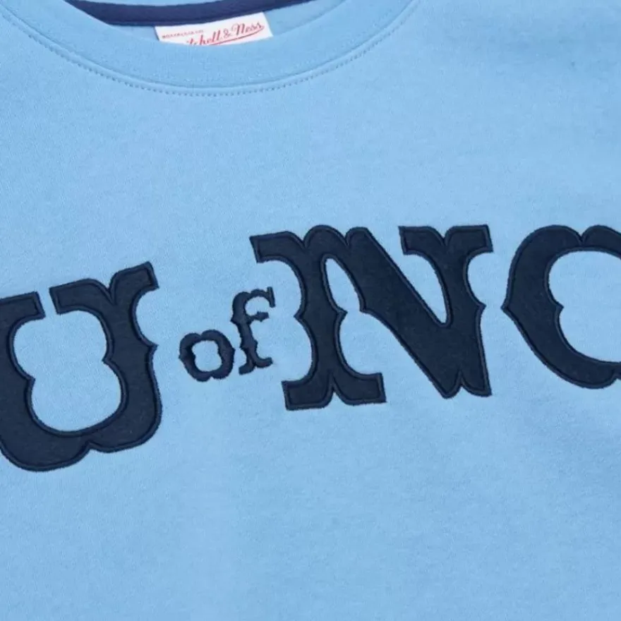 Mitchell & Ness Hoodies & Sweatshirts-There And Back Fleece Crew University Of North Carolina