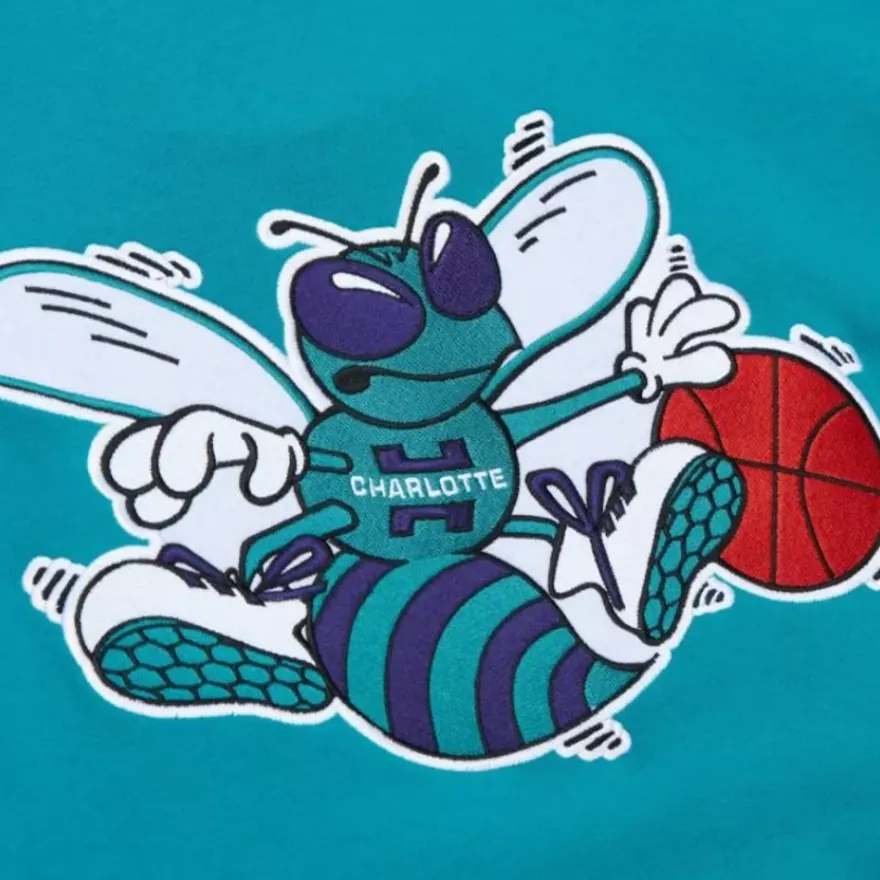 Mitchell & Ness Hoodies & Sweatshirts-There And Back Fleece Crew Charlotte Hornets