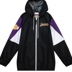 Mitchell & Ness Jackets & Outerwear-Throw It Back Full Zip Windbreaker Los Angeles Lakers