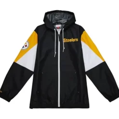 Mitchell & Ness Jackets & Outerwear-Throw It Back Full Zip Windbreaker Pittsburgh Steelers