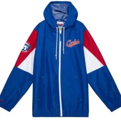 Mitchell & Ness Jackets & Outerwear-Throw It Back Full Zip Windbreaker Chicago Cubs