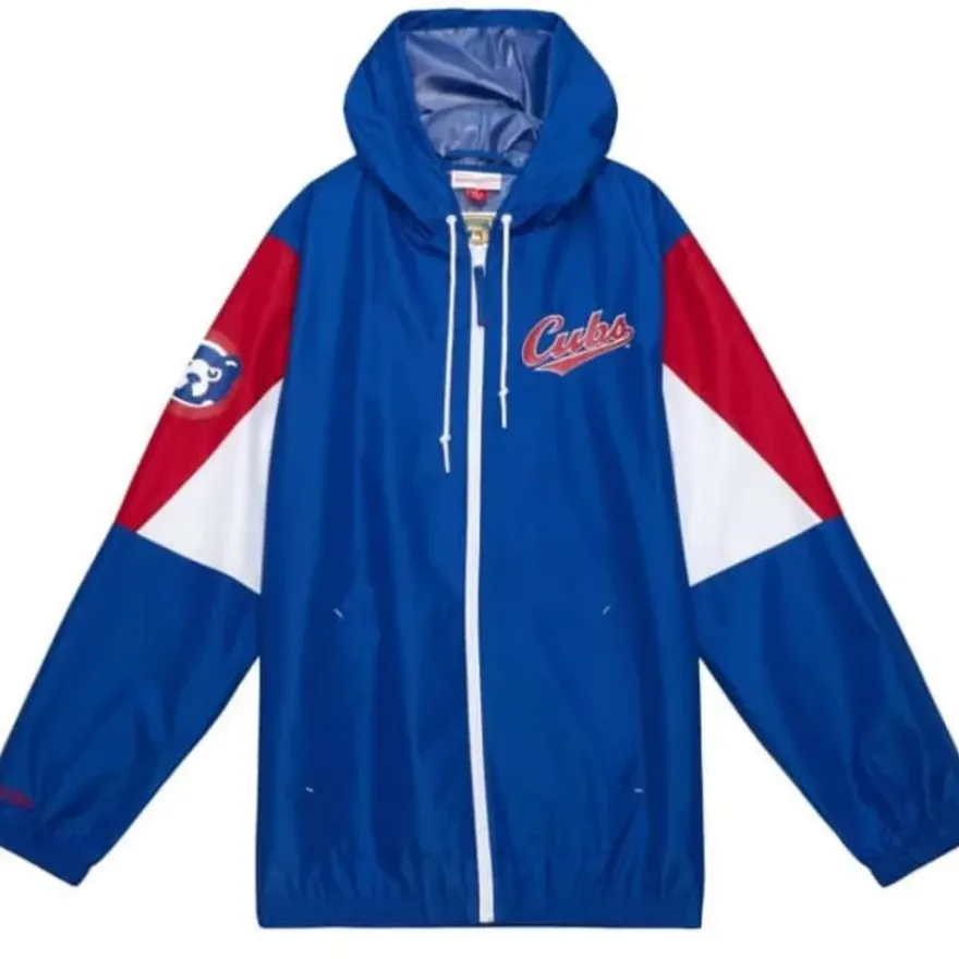 Mitchell & Ness Jackets & Outerwear-Throw It Back Full Zip Windbreaker Chicago Cubs
