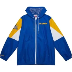 Mitchell & Ness Jackets & Outerwear-Throw It Back Full Zip Windbreaker Los Angeles Rams