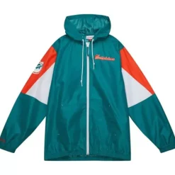 Mitchell & Ness Jackets & Outerwear-Throw It Back Full Zip Windbreaker Miami Dolphins