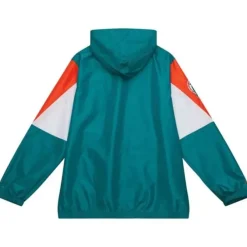 Mitchell & Ness Jackets & Outerwear-Throw It Back Full Zip Windbreaker Miami Dolphins