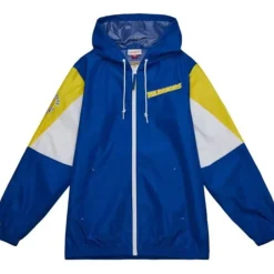 Mitchell & Ness Jackets & Outerwear-Throw It Back Full Zip Windbreaker Golden State Warriors