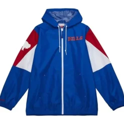 Mitchell & Ness Jackets & Outerwear-Throw It Back Full Zip Windbreaker Buffalo Bills