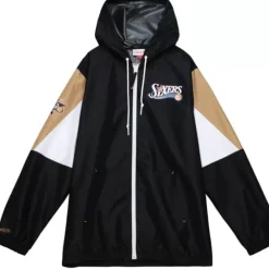 Mitchell & Ness Jackets & Outerwear-Throw It Back Full Zip Windbreaker Philadelphia 76Ers