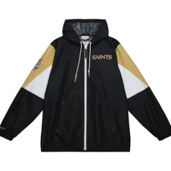 Mitchell & Ness Jackets & Outerwear-Throw It Back Full Zip Windbreaker New Orleans Saints