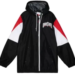 Mitchell & Ness Jackets & Outerwear-Throw It Back Full Zip Windbreaker Ohio State