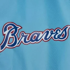 Mitchell & Ness Jackets & Outerwear-Throw It Back Full Zip Windbreaker Atlanta Braves