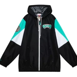 Mitchell & Ness Jackets & Outerwear-Throw It Back Full Zip Windbreaker Vancouver Grizzlies