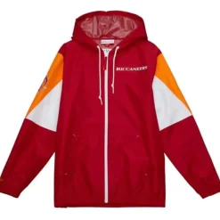Mitchell & Ness Jackets & Outerwear-Throw It Back Full Zip Windbreaker Tampa Bay Buccaneers