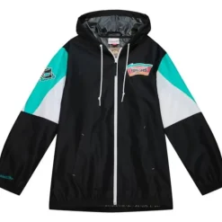 Mitchell & Ness Jackets & Outerwear-Throw It Back Full Zip Windbreaker San Antonio Spurs