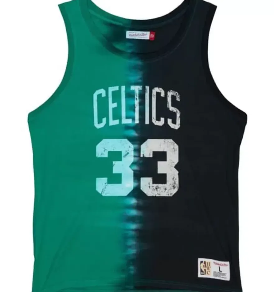 Mitchell & Ness T-Shirts & Tops-Tie Dye Cotton N&N Tank Boston Celtics Larry Bird