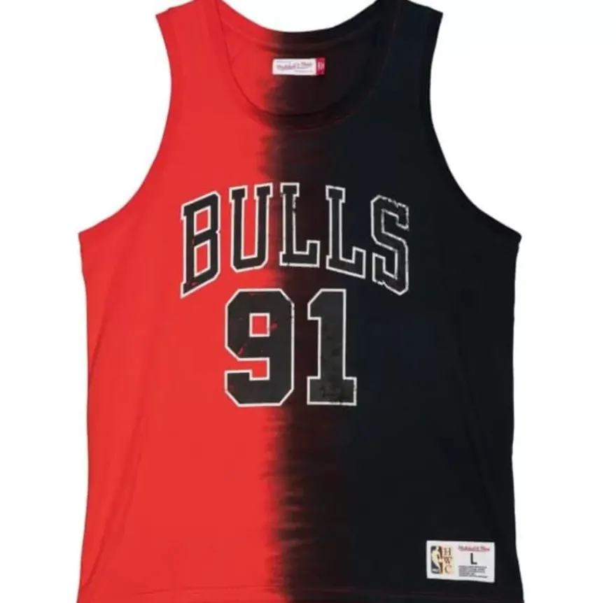 Mitchell & Ness T-Shirts & Tops-Tie Dye Cotton N&N Tank Chicago Bulls Dennis Rodman